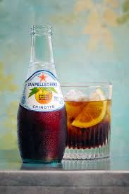 San Pellegrino Chinotto Is A Type Of Carbonated Soft Drink Produced From The Juice Of The Fruit Of The Myrtle Leaved Orange Italian Drinks Italian Soda Food