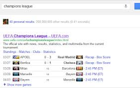 Uefa.com works better on other browsers. Google Shows Uefa Champions League Matches And Results State Of Digital