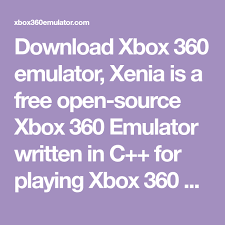 Download Xbox 360 Emulator Xenia Is A Free Open Source Xbox 360 Emulator Written In C For Playing Xbox 360 Games On In 2020 Playing Xbox Android Mobile Games Xenia
