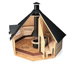 Nordlog Kombi Grillkota Mit Sauna 16 5m2 Saunahaus Gartensauna Hutte Aussensauna In Heimwerker Sauna Schwimmbecken Gartensauna Grillkota Mit Sauna