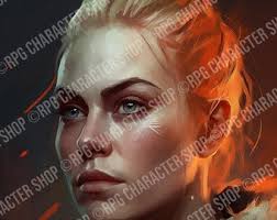 Female Monk Character Art, Dungeons and Dragons, RPG, Human, Half Elf, Dark  Features, Blue and Brown Clothing, Fantasy, Dnd, Digital.