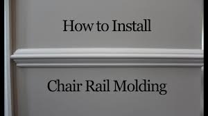 Chair rail height is 36 inches to save the wall from chair dings, right? How To Install Chair Rail Molding Youtube