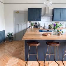 Discover The Latest Kitchen Trends In 2020 Kitchen Trends Navy Kitchen Open Plan Kitchen Living Room