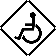 Indicate a new speed limit. Handicap Crossing Black And White Clipart Etc