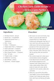 Chicken Corn Cutlet Recipe Chicken Corn Patties Tastedrecipes Recipe Chicken Recipes Recipes Keema Recipes