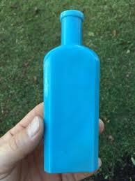 Laudanum~perhaps not the most permissible of medications in victorian england… Rare Blue Milk Glass Medicine Bottle Opaque Cure Remedy Antique Price Guide Details Page