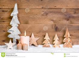 Weihnachtsdekoration Hölzerne Bäume Sterne Kerzen Und