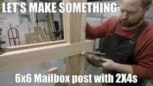 Add our california cedar mailbox for the perfect match. Let S Build Something A 6x6 Mailbox Post With 2x4s Youtube