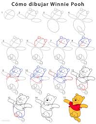 Tu hija pueden cambiar algunos detalles si la muñeca en el dibujo es diferente del juguete que tiene. Winnie Pooh Para Dibujar Cool2bkids