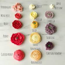 Piped Flowers Buttercream Flowers Cake Decorating Frosting Flowers