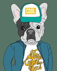 Maybe you would like to learn more about one of these? Hand Drawn Cool Dog Wearing Hat And Shirt With Text Illustration 674018 Vector Art At Vecteezy