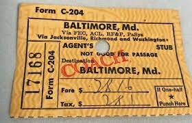 Baltimore berth grain charterparty (form c) (baltimore form c) (bfc). Vintage Baltimore Md Destination Railroad Train Agents Ticket Stub Coach 1962 Ebay