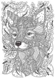 Kids can add more colorful paint to the trees in the background. Printable Adult Coloring Pages Fox