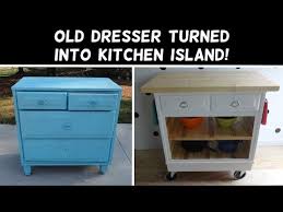 Turn A Dresser Into A Kitchen Island Youtube In 2020 Dresser Kitchen Island Diy Kitchen Island Diy Kitchen
