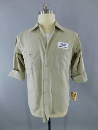 Miller Genuine Draft Beer Delivery Man Tan Medium Long Sleeve Work Shirt Beer Patch Patches Millerhighlif Work Shirts Vintage Shirts Vintage Outfits