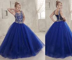 Aliexpress Com Buy 2016 Royal Blue Ball Gown Pageant Dress For Little Girls Beads Crystal Flower Girl Dresses Tulle Girls Pageant Dresses Little Girl Dresses