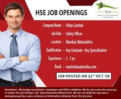 Grab Your Opportunity Announcing Health And Safety Job Openings Post Your Cv To Below Mentioned Email