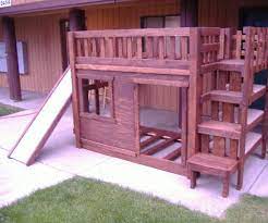 A loft bed that works with an entire system of plans to get your teen more space and storage in their room. Diy Bunk Bed Set With Stairs Cubbie Shelves And Of Course A Slide Instructables