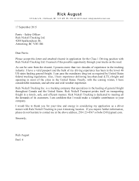 Truck Driving Jobs Resume Cover Letter Employment Commercial Drivers