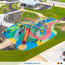 Gigantic Confluence Net Playground By Moduplay In 2021 Playground Design Park Playground Playground Safety