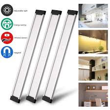 Elegant Choise Led Under Cabinet Lighting Infrared Sensor Hand Waving Induction Cabinet Lamp Dimmable Under Counter Kitchen Light 5w 3 Panels With Magnetic Strip Warm White Walmart Com Walmart Com