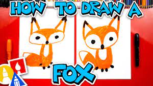 In this tutorial will learn how to draw a cute easy cartoon fox, that is easy enough for kids in kindergarten and cute enough for older ones (and you) to love too. How To Draw A Cartoon Fox Art For Kids Hub