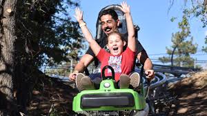 Enjoy mountain scenery on your way up, then you control the speed down a mile long track! Mineshaft Coaster Ride At Big Bear Cbs8 Com