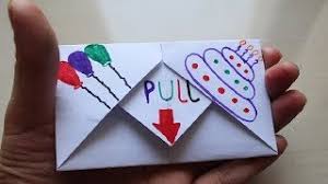 Make your mail stand out with custom a2 envelope printing. Diy Pull Tab Origami Envelope Card Letter Folding Origami Birthday Card Greeting Card Youtube