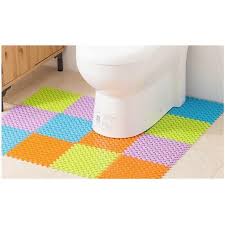 Detachable grid tray holes from the detachable grid tray allows liquid to drain to the bottom base tray, so grass mat is always dry and ready for use. Non Slip Toilet Floor Mats Bathroom Carpet Plastic Shopee Malaysia