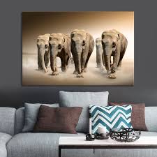Modern Animals Art Posters And Prints Wall Art Canvas Painting African Elephants Pictures For Living Room Home Decor No Frame Trong 2020