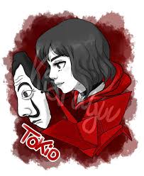 Resultado de imagem para lacasadepapel tokyo desenho
