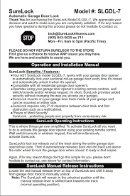 Support wearable in your businesses to strengthen communication, enhance workforce mobility and productivity, especially in challenging industries like . Surelock Slgdl7 Installation Guide Manualzz