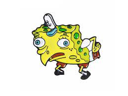 Cartoon Character Lapel Pins Badges Brooches Mocking Sponge Etsy Mocking Spongebob Mocking Spongebob Meme Enamel Pins