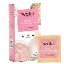 Amazon.com : Waka Premium Instant Coffee — Light Roast — 100% Arabica  Freeze Dried Beans — For Hot or Iced Coffee (8 packets) : Grocery & Gourmet  Food