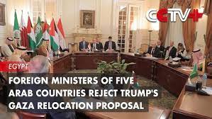 Foreign Ministers of Five Arab Countries Reject Trump's Gaza Relocation  Proposal - YouTube