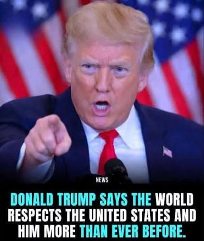 BREAKING— Trump claims the world respects us right now more than they have  ever respected us before. And because of Republicans, you people in  Congress, the United States has by far, the