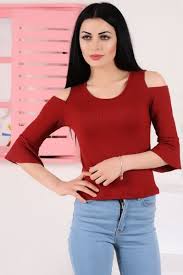 Bluz Omuz Acik Kol Volan Kirmizi Bluz Kisa Moda Toptan Kiz Etnik Kapali Bayangiyim Tesettur Kaliplari Modelleri Kislik M Bluz Moda Bluz Modelleri