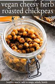 Cheesy Roasted Chickpeas Plant Based Vegan Snack Recipe Recipe Healthy Vegan Snacks Vegan Snack Recipes Vegetarian Snacks