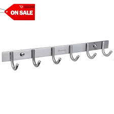 5 out of 5 stars. Homeideas Coat Hook Rack Wall Mounted 16 Inch Sus304 Stainless Steel Brushed Nickel Hook Rail With 6 Heavy Duty Hooks Buy Online In Dominica At Dominica Desertcart Com Productid 30733399