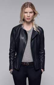 Theory Enora Leather Jacket Leather Jackets Women Contemporary Outfits Outerwear Women