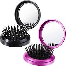 99 ($11.99/count) get it as soon as wed, jun 16. Buy 2 Pieces Folding Travel Mirror Hair Brushes Round Folding Pocket Hair Brush Mini Hair Comb Compact Travel Size Hair Massage Comb For Women And Girls Black Purple Online In Turkey B0834rn4bp