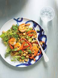 Chickpea Shrimp Bell Pepper And Parsley Salad Ricardo Recipe Stuffed Peppers Best Salad Recipes Bean Recipes
