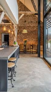 On Point Polished Concrete Floors Industrial Interior Design Floor Design Old Brick Wall