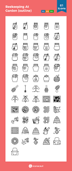 Download Beekeeping At Garden Outline Icon Pack Available In Svg Png Eps Ai Icon Fonts Bee Icon Icon Pack Icon