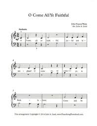 O Come All Ye Faithful Easy Printable Christmas Piano Music Christmas Piano Christmas Piano Music Hymn Sheet Music