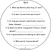 Where was martin luther king, jr. Martin Luther King Jr Shape Book Quiz Enchantedlearning Com