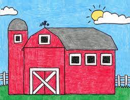 This video shows you how to build an easy barn & silo! How To Draw A Barn Art Projects For Kids