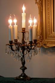 Table Chandelier Electric Candelabra Antique Candelabra Crystal Prisms 5 Light Romantic Glamorous Chandelier Table Lamp Swag Lamp Chandelier Lighting Bedroom