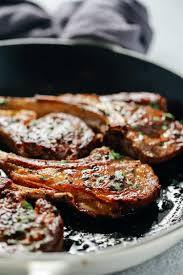 Best Garlic Butter Lamb Chops Recipe That Is Pan Seared So Simple To Cook And Such A Delicious And Healthy Optio Lamb Chop Recipes Baked Pork Baked Pork Chops