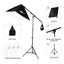 Reviews Summary Pros Cons Craphy Professional Photo Studio Soft Box Lights Continuous Lighting Kit 3x135w 5000k Bulbs 20 X25 Softbox 80 Light Stand Carrying Bag
